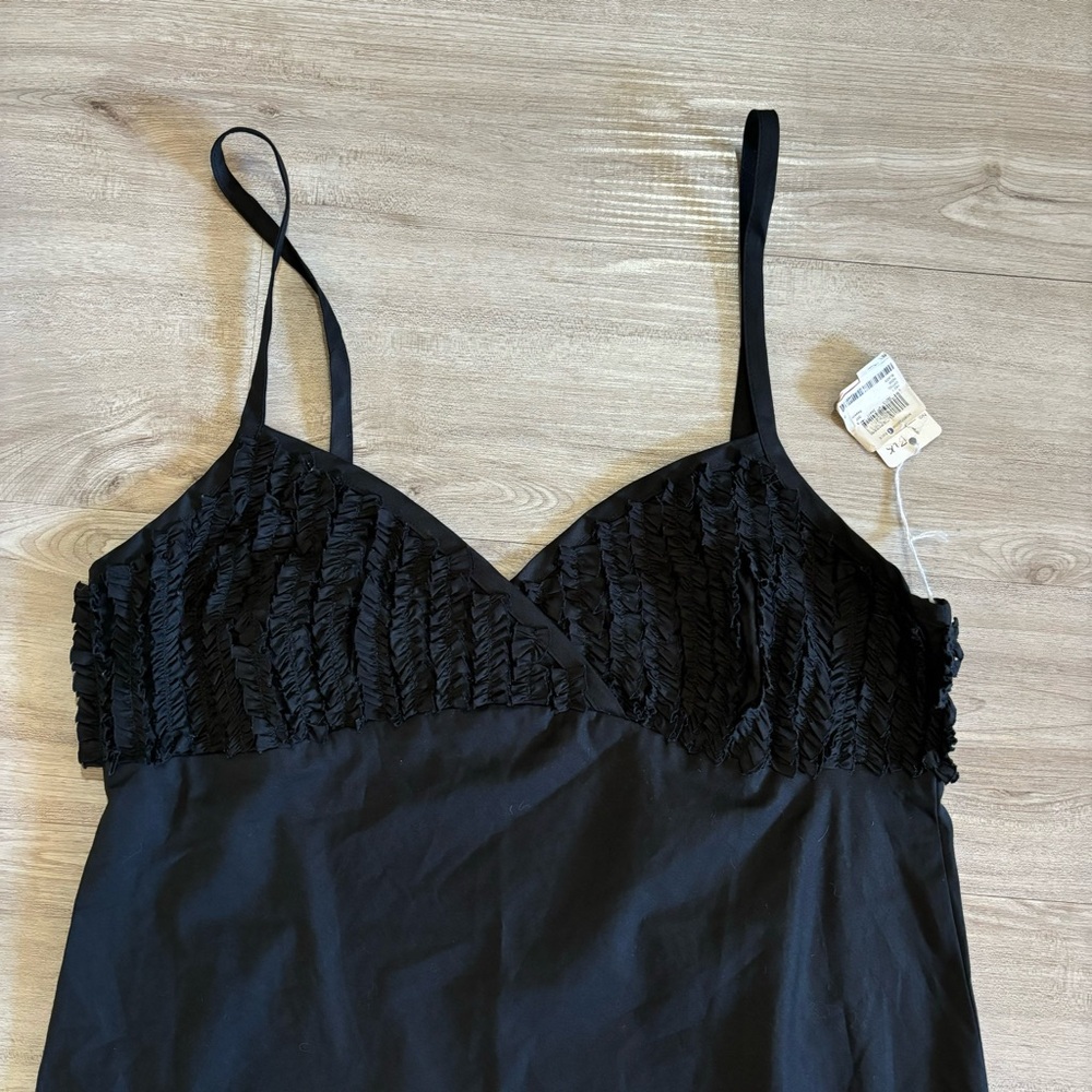 Black Ruffled Bodice Lightweight Women's M Dress Romantic Minimal Balletcore‎ - Picture 3 of 9